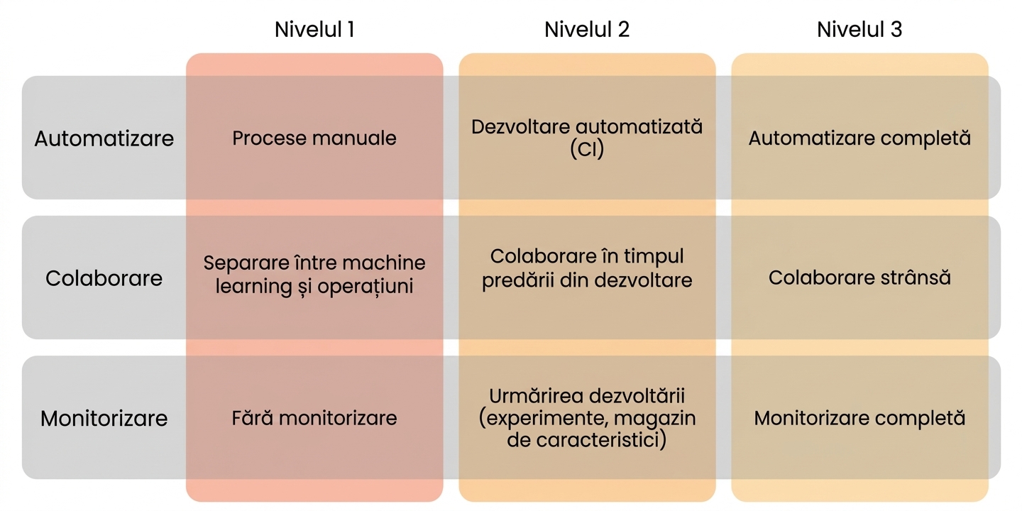 Niveluri de maturitate MLOps