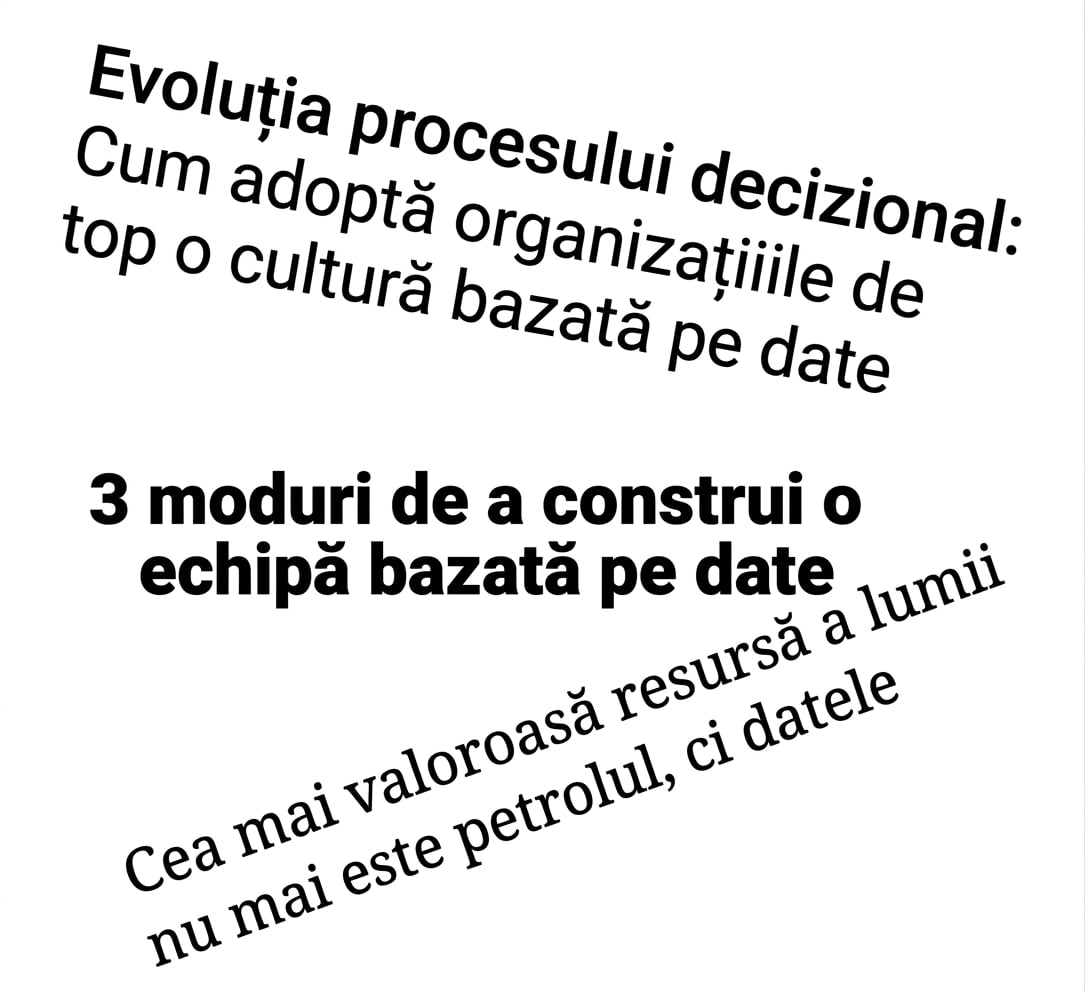 titluri despre abordarea bazată pe date