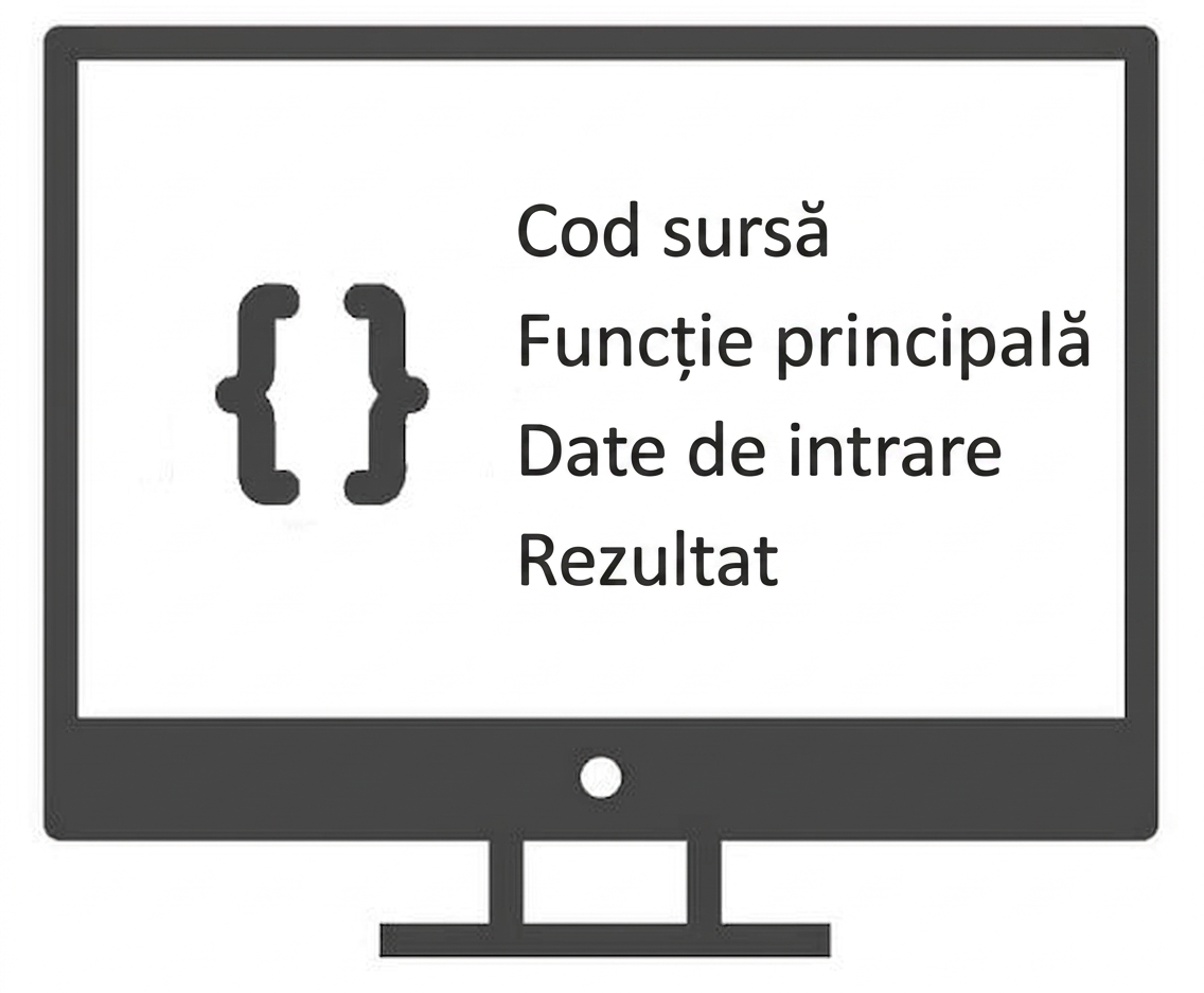 Imagine schematică a codului unui algoritm.
