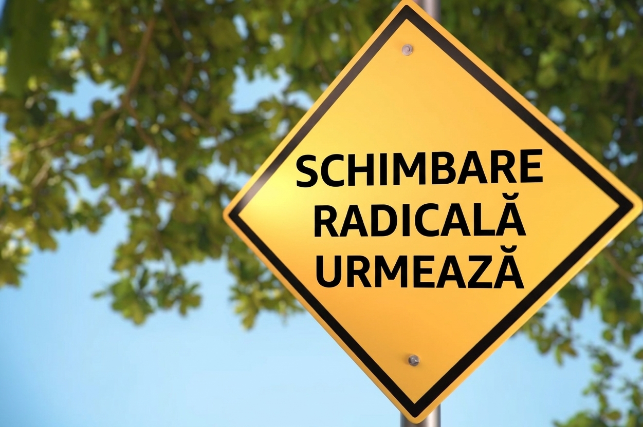Un indicator rutier pe care scrie „game changer ahead"