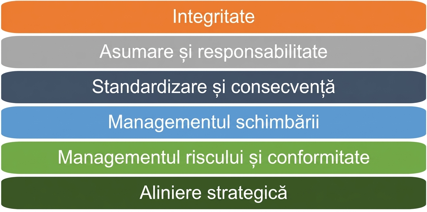 Listă cu șase principii ale cadrului