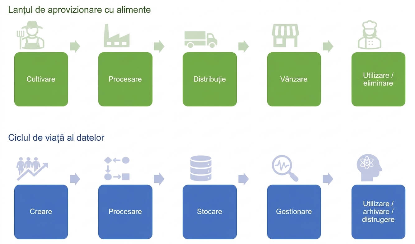 Lanțul de aprovizionare alimentar și ciclul de viață al datelor