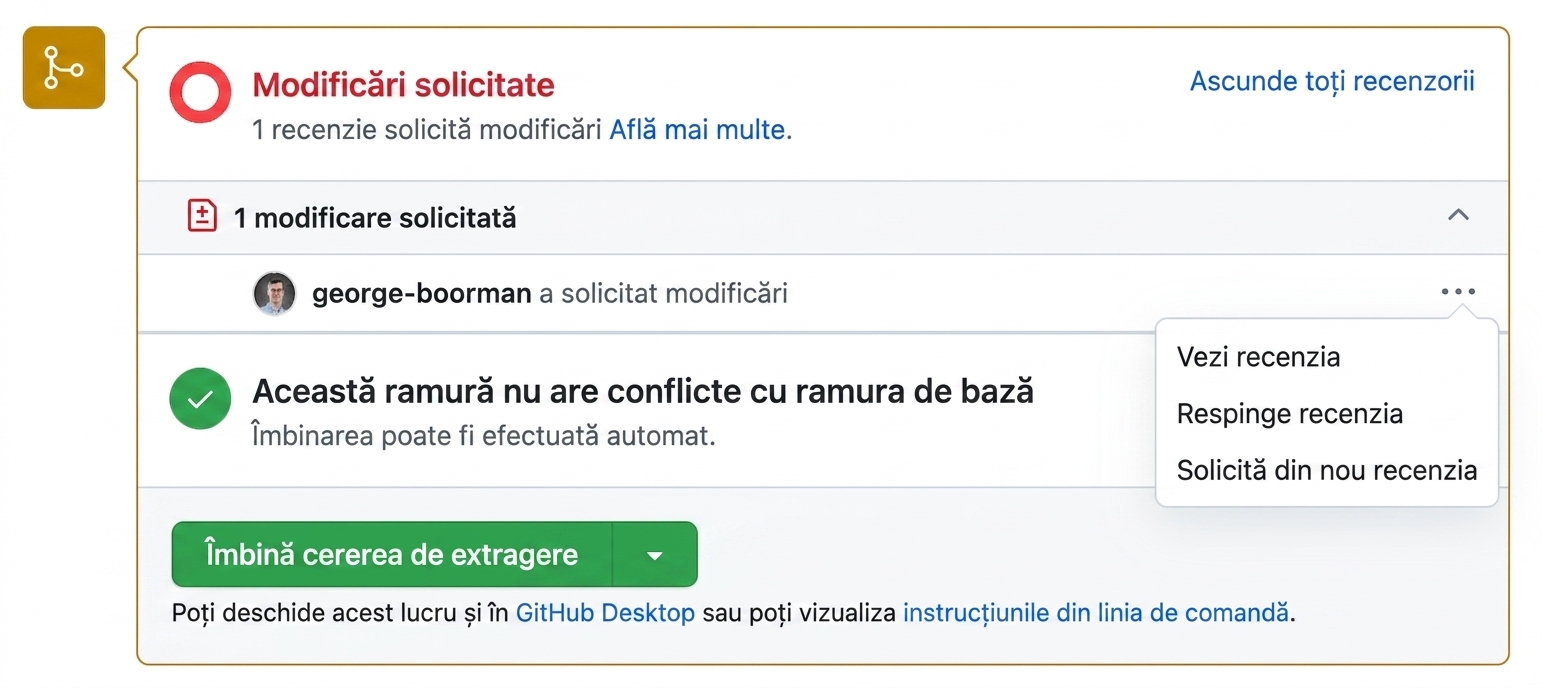Vizualizarea contribuitorului pentru re-solicitarea revizuirii