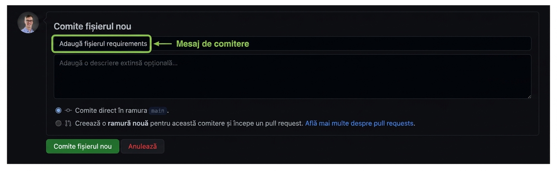 mesaj de commit: Add requirements file