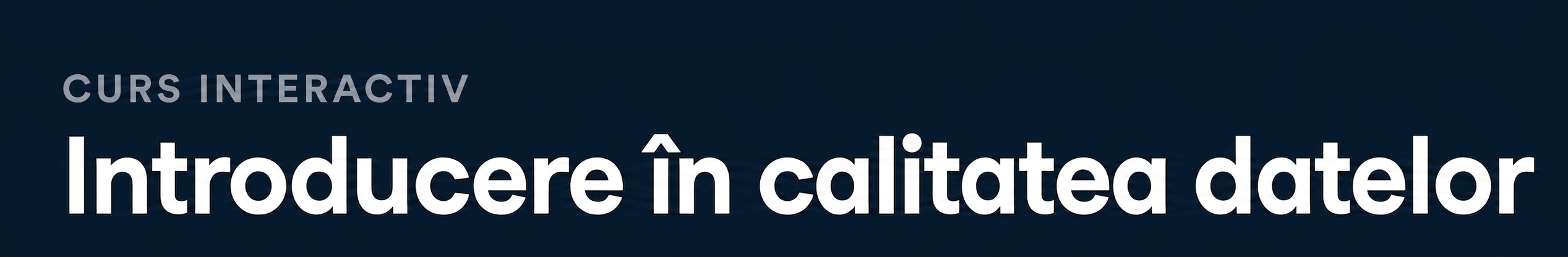 curs calitatea datelor