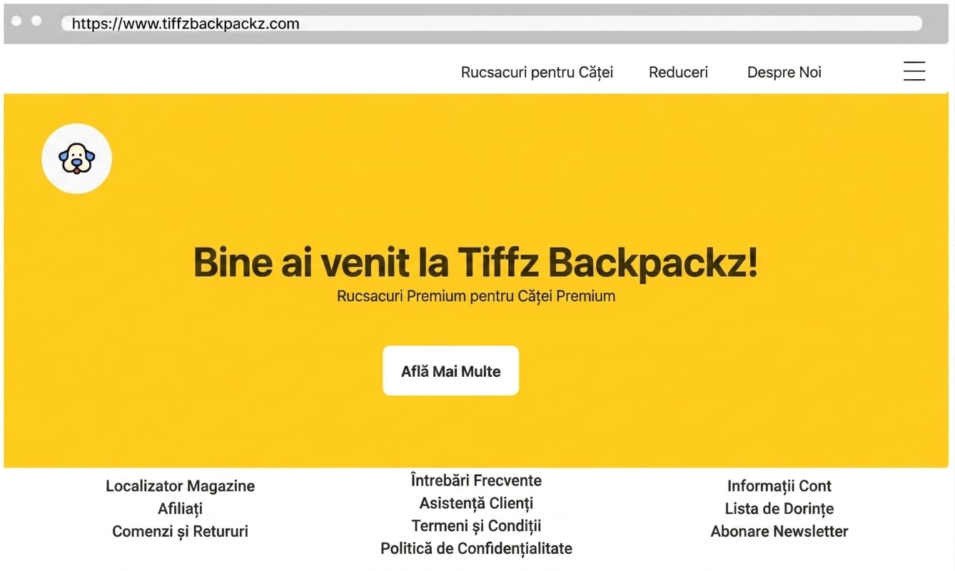 Pagina de start Tiffz Backpackz