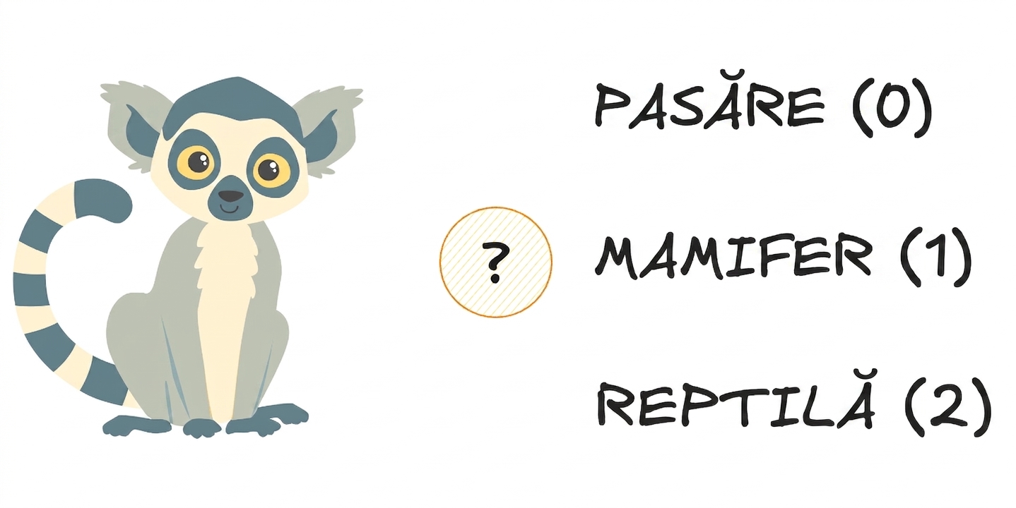 Un lemur cu trei opțiuni: pasăre, mamifer sau reptilă