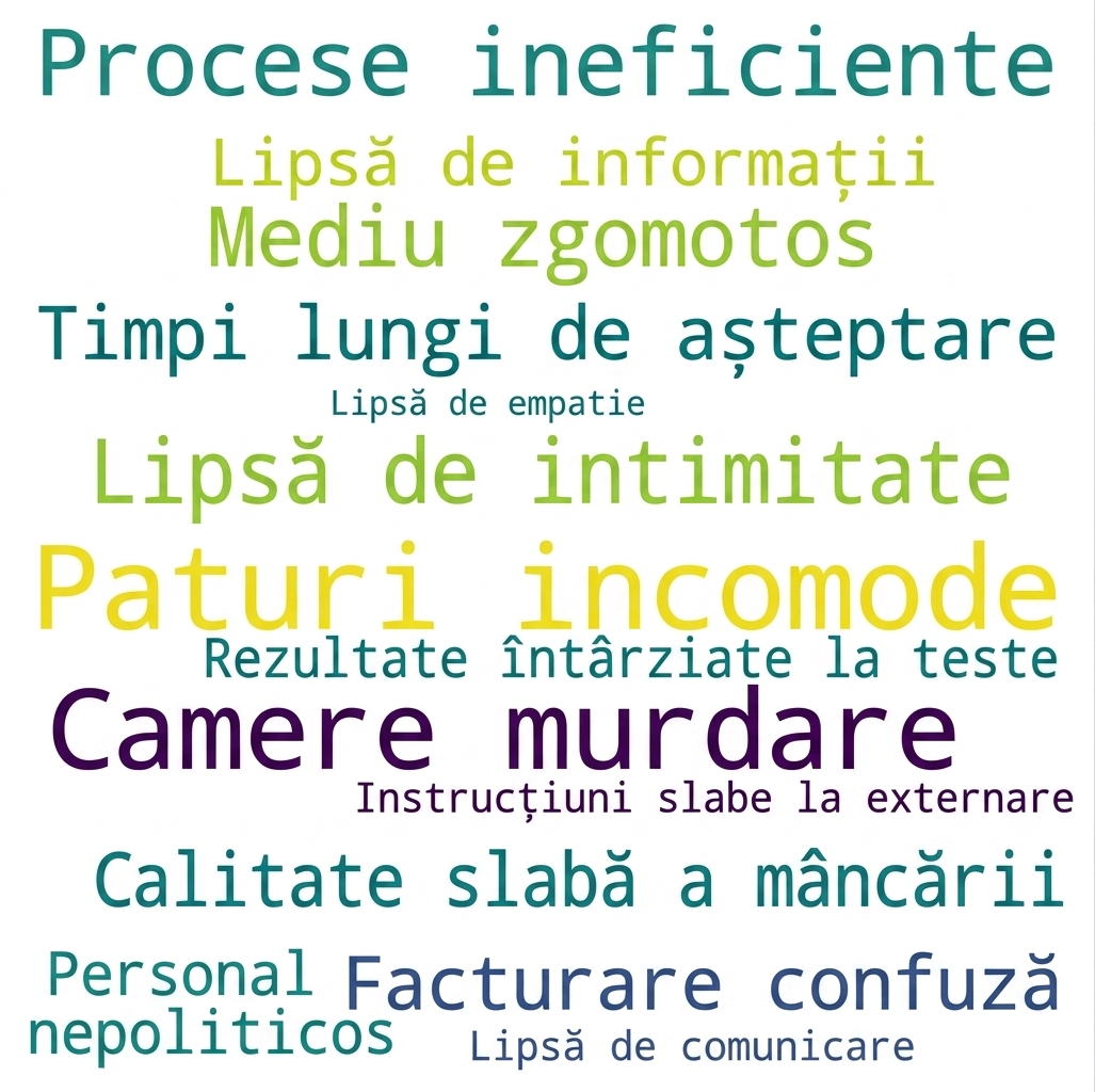 Nor de cuvinte cu reclamațiile pacienților