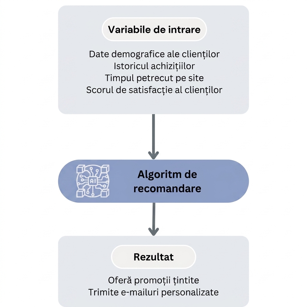 Fluxul algoritmului de recomandare a strategiilor de marketing