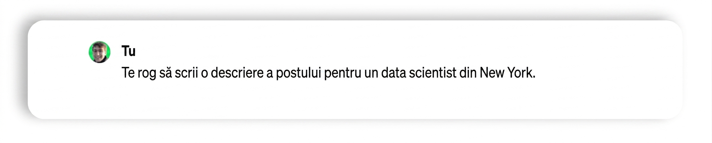 Prompt pentru scrierea unei fișe de post.
