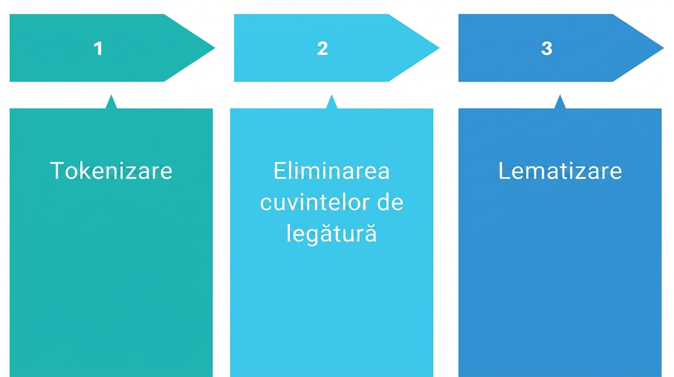 Cele mai comune trei etape de preprocesare a textului