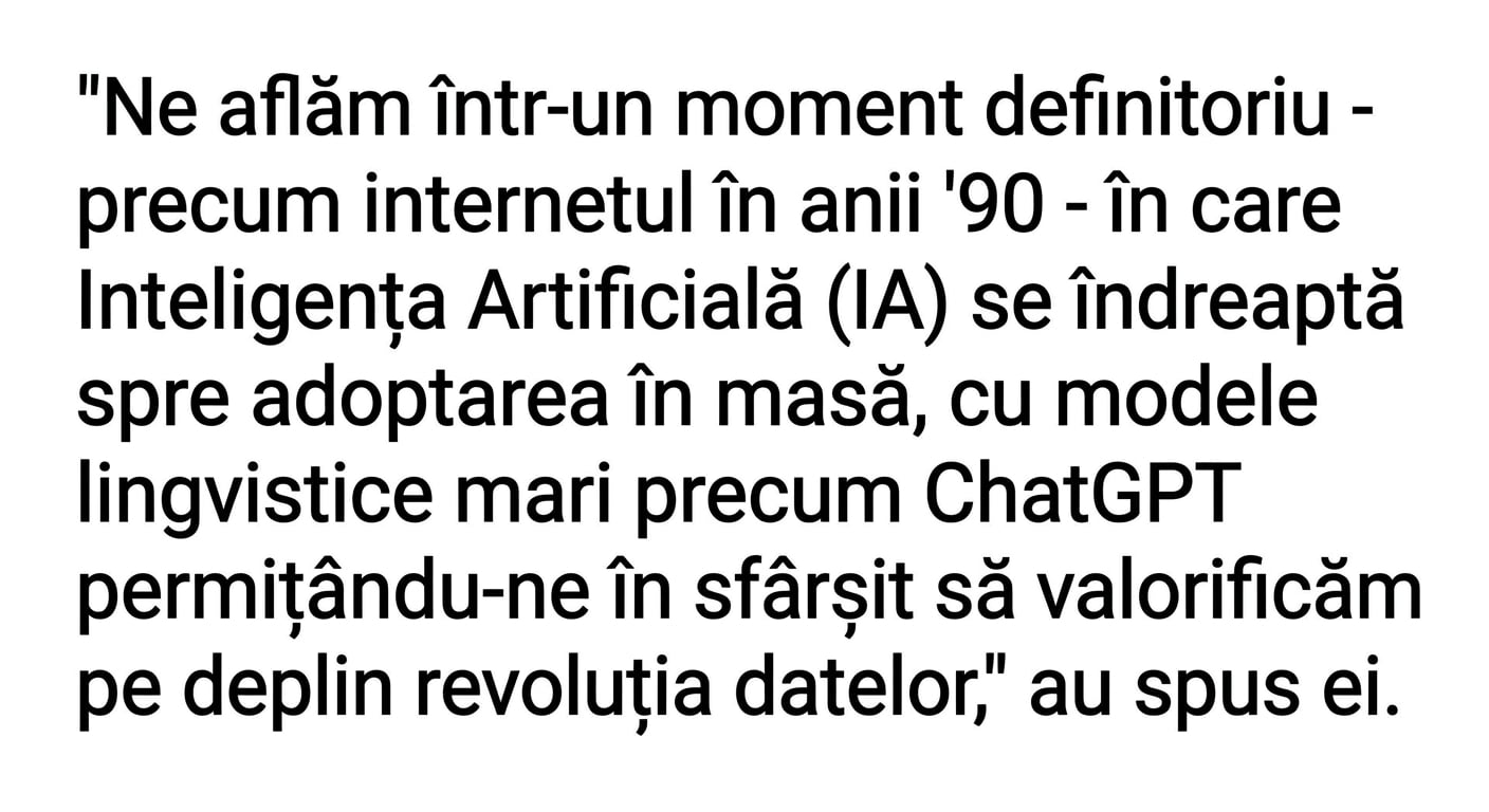 Titlu de știre care subliniază progresele LLM-urilor ca moment definitoriu.
