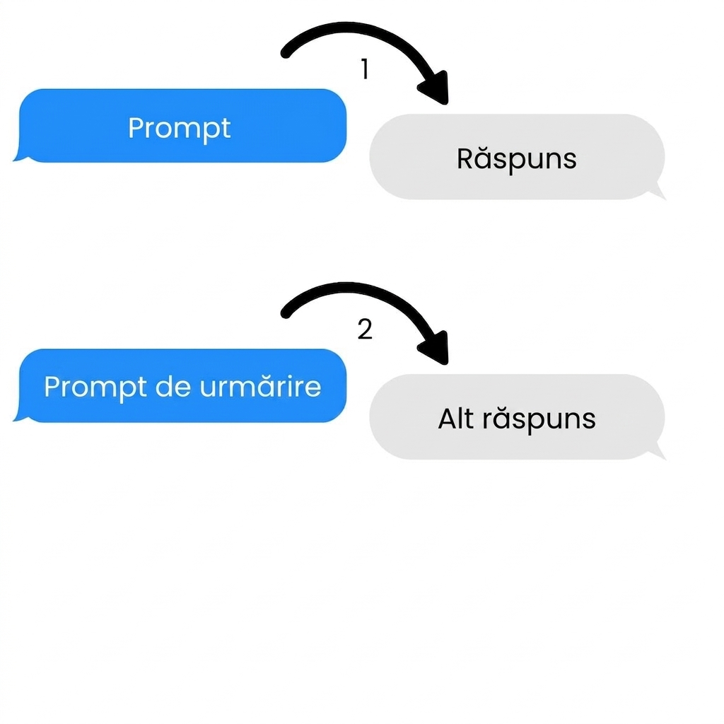 O sarcină cu mai multe schimburi: multiple prompturi și răspunsuri.
