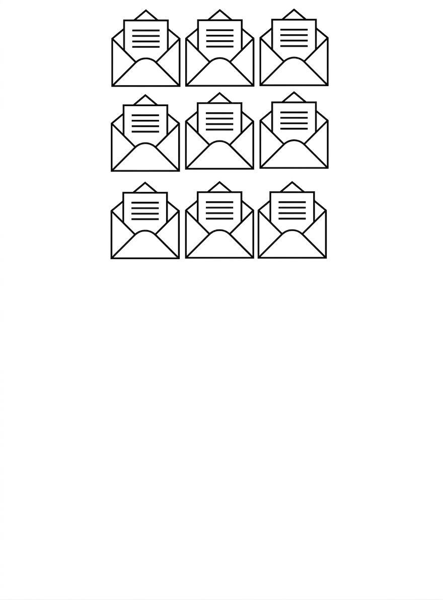 O serie de e-mailuri.
