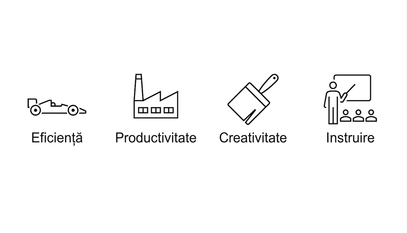 Eficiență. Productivitate. Creativitate. Formare.