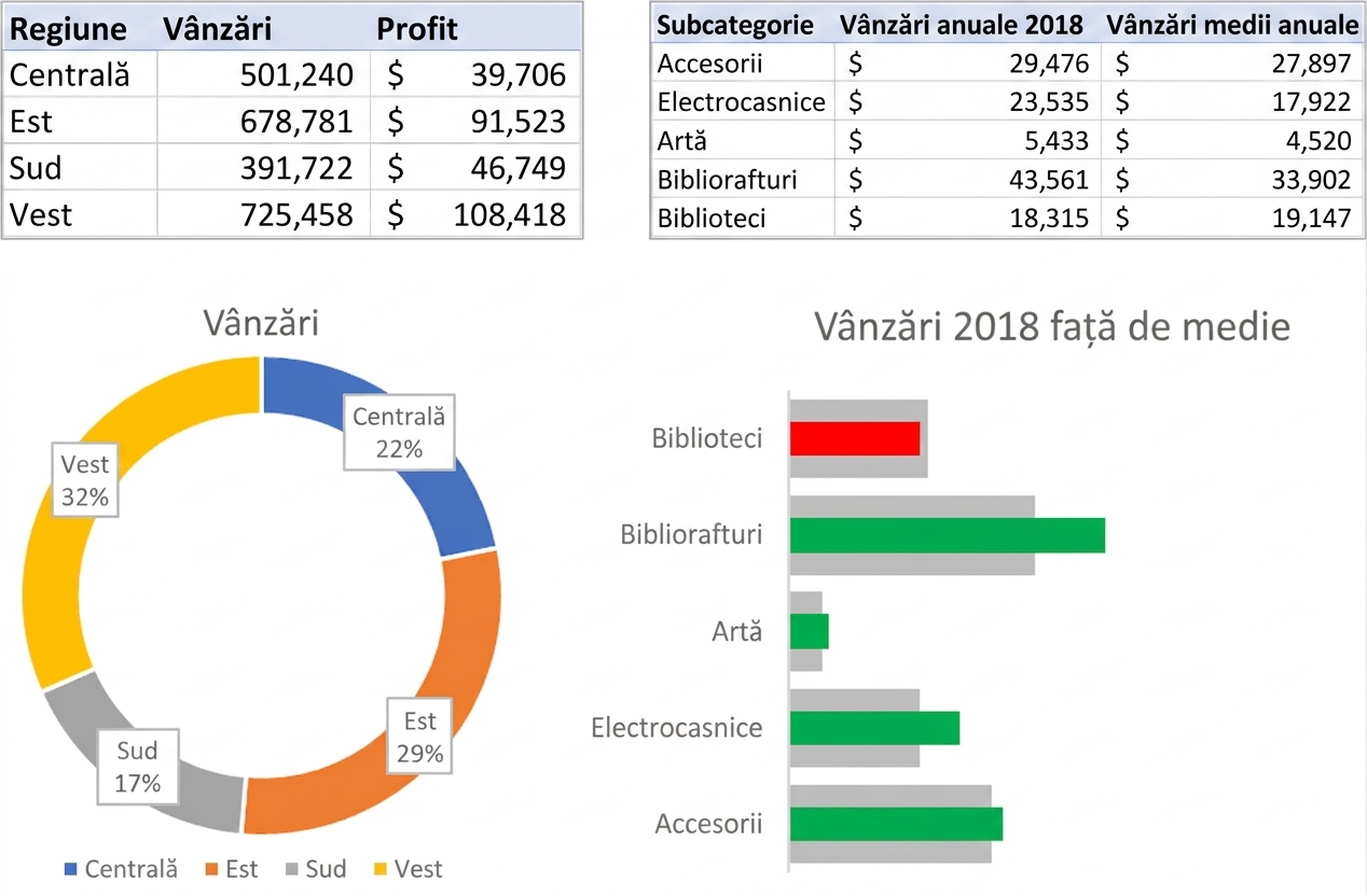 Exemple de tabele și grafice pentru date agregate