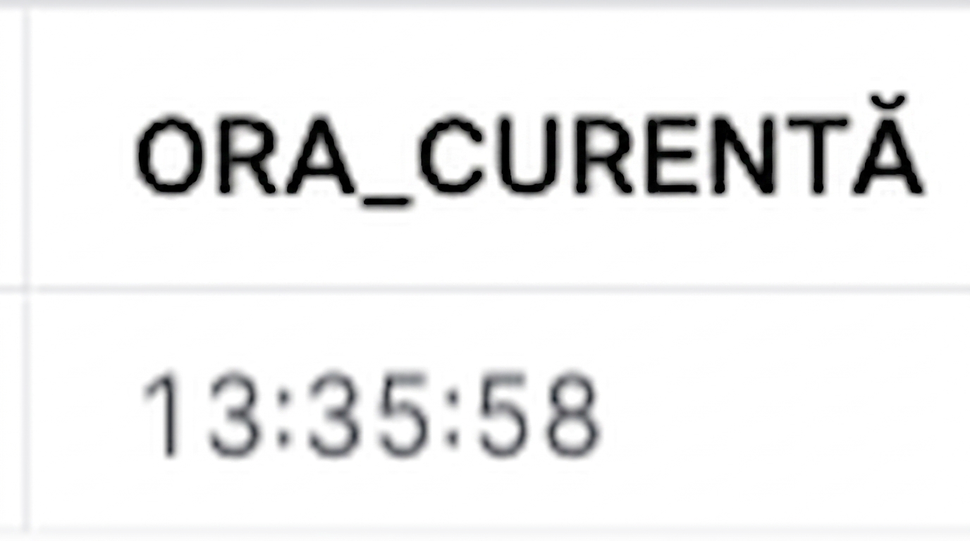 Rezultat oră curentă