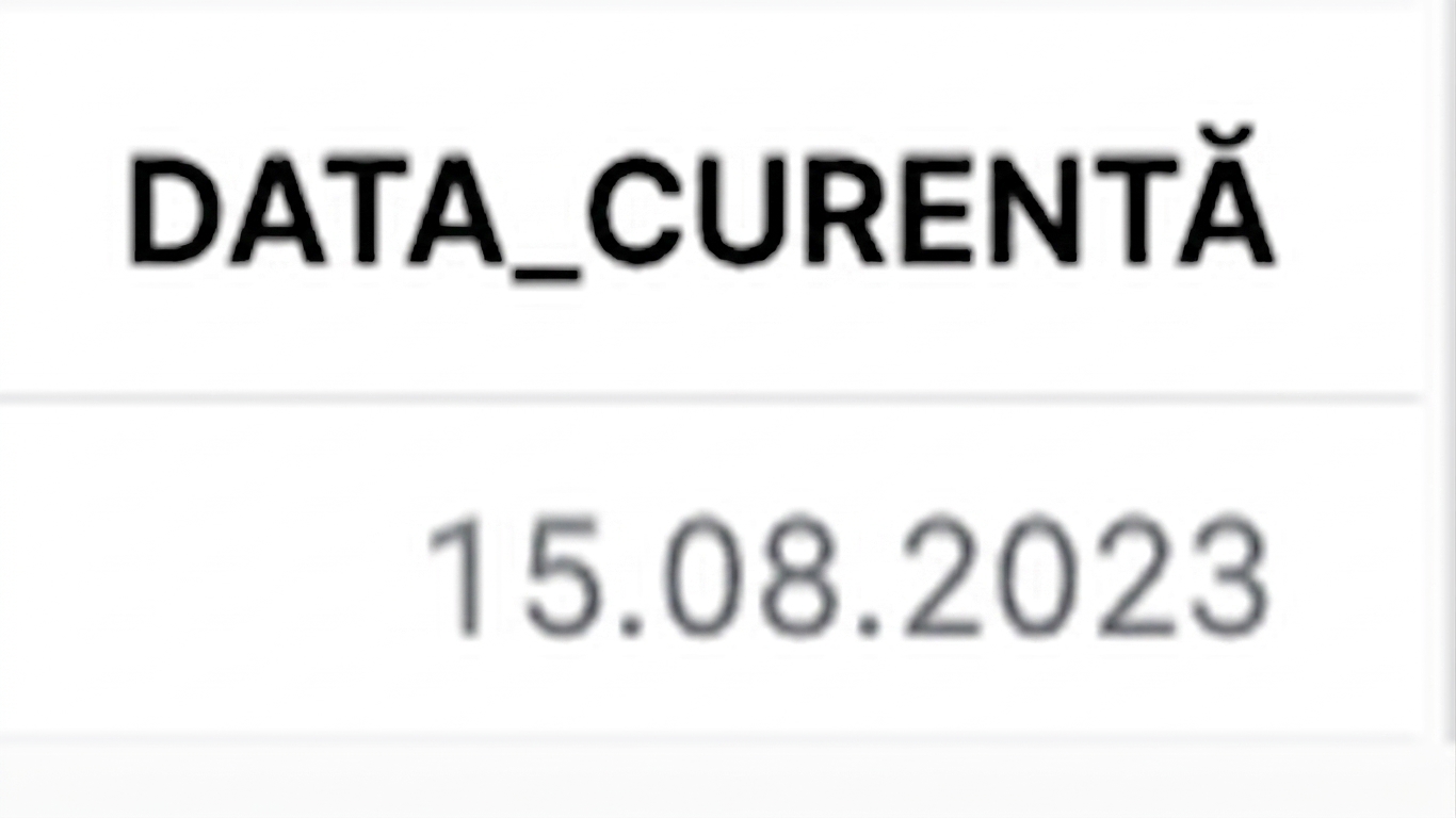 Rezultat dată curentă