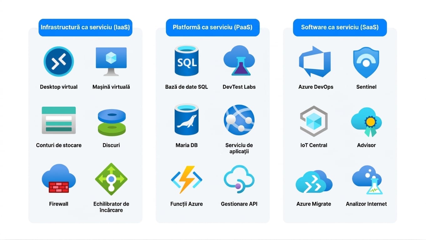 Listă de servicii pe tip de serviciu cloud