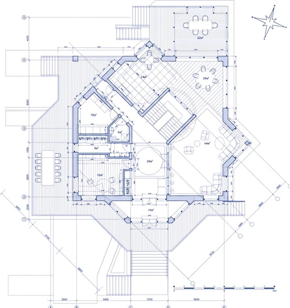 Plan arhitectural al unei clădiri