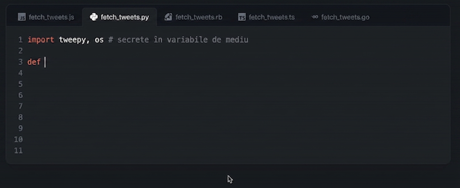 Exemplu de Github Copilot în acțiune