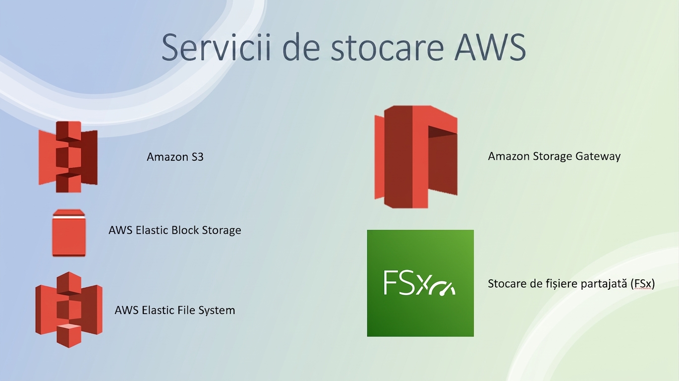 Imagine cu alte servicii de stocare AWS