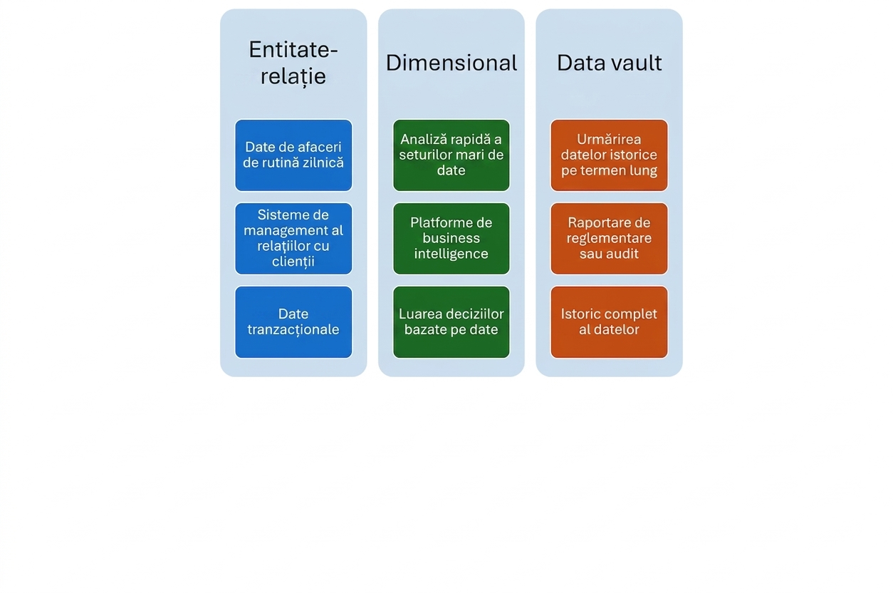 Cazuri de utilizare pentru modelarea Data Vault