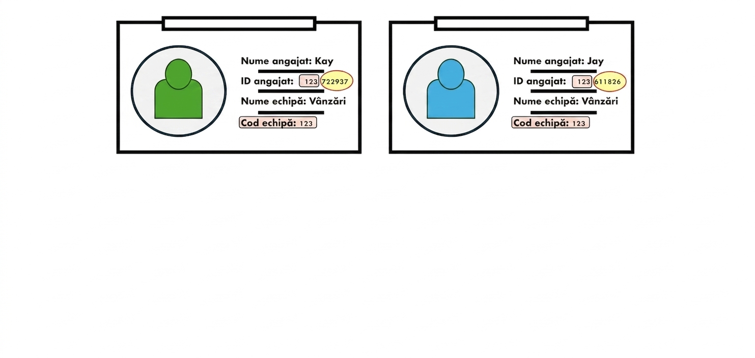 Legitimații de angajat cu dependență parțială
