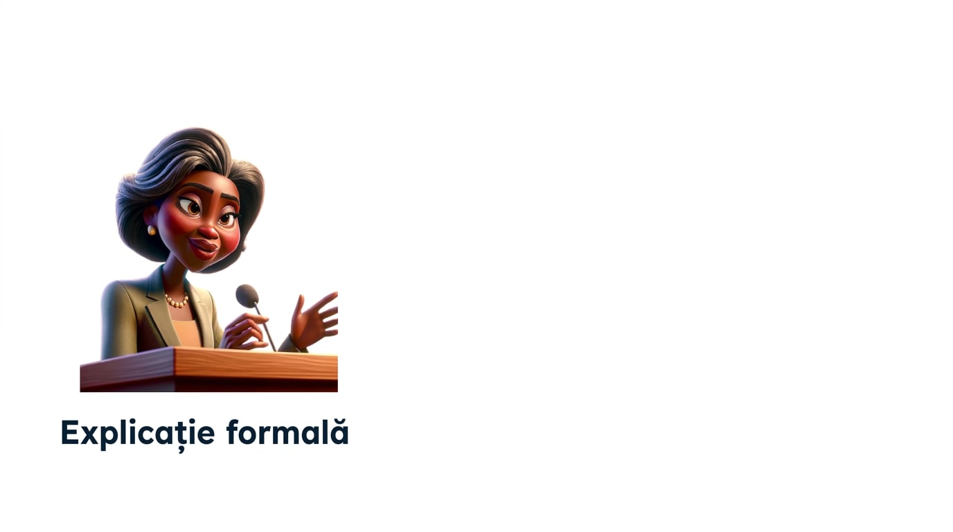 Persoană oferind o explicație formală