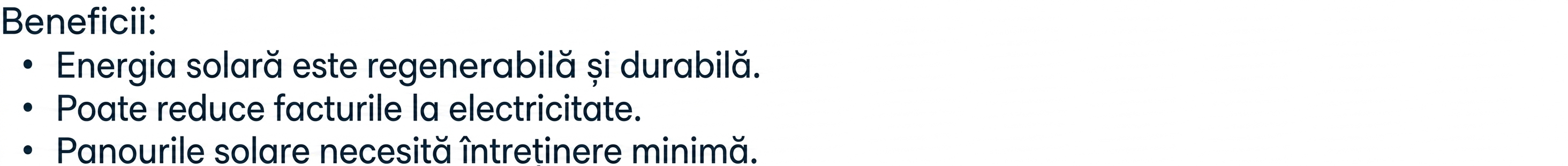 Listă de avantaje