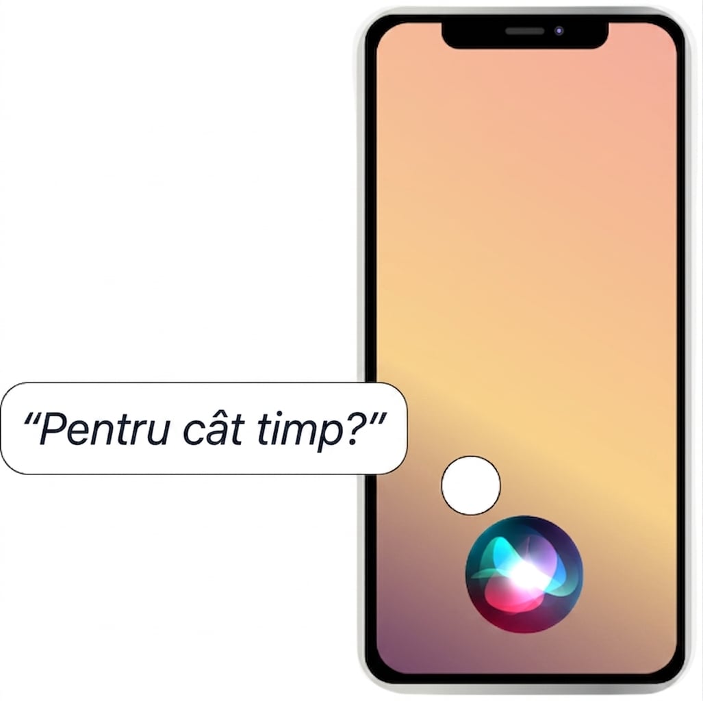 Pictogramă cu un asistent pe smartphone