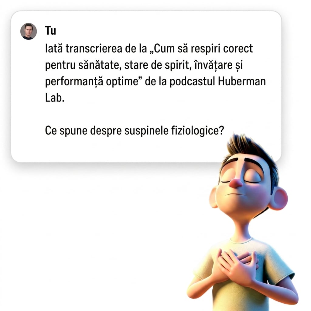 Prompt care îi cere chatbotului să parafrazeze punctele cheie dintr-un transcript furnizat.
