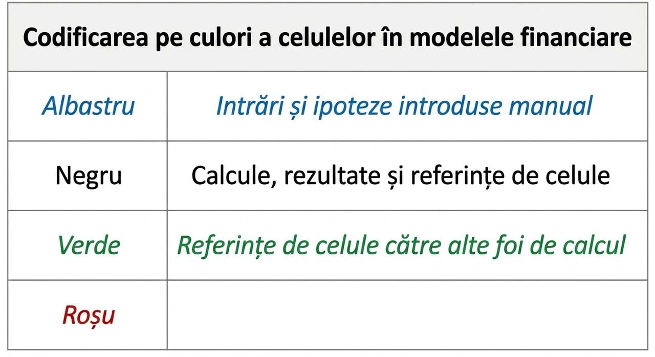 diagramă de codificare a culorilor cu albastru, negru și verde