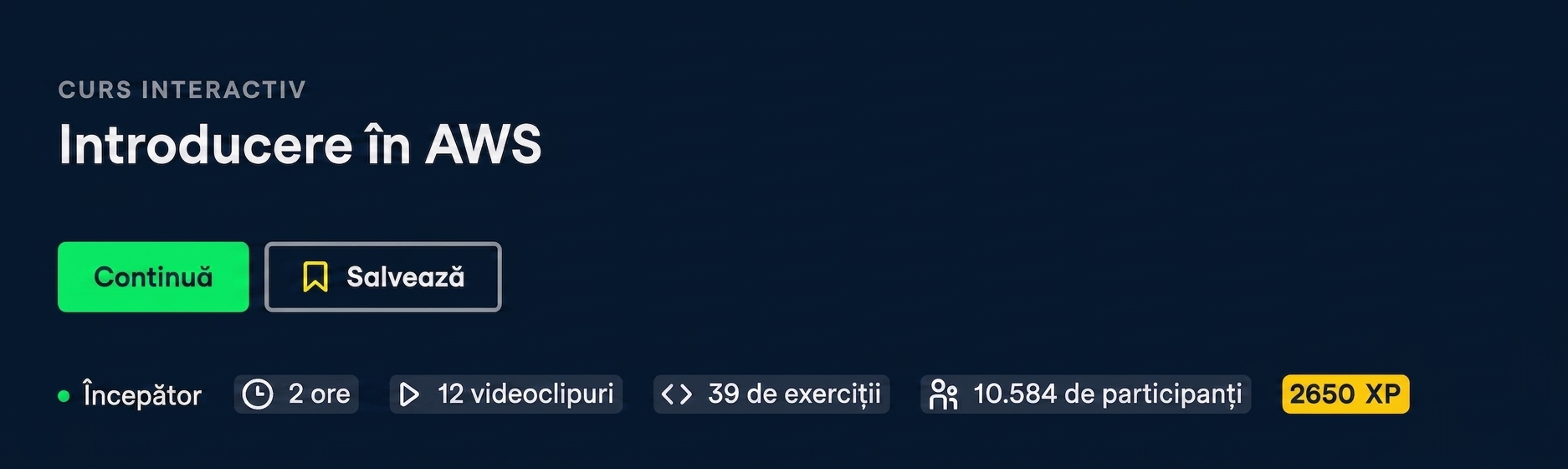 Curs Introducere în AWS