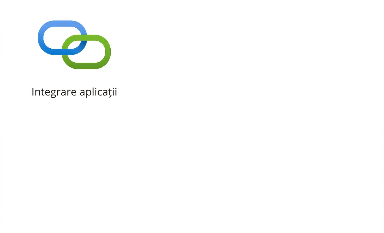 Pictogramă reprezentând integrarea aplicațiilor.
