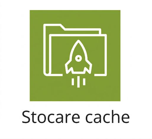 Pictogramă reprezentând stocarea în cache.