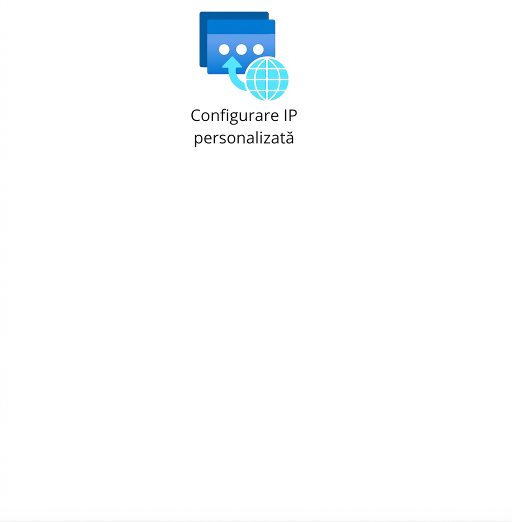 Pictogramă care ilustrează configurarea IP personalizată.