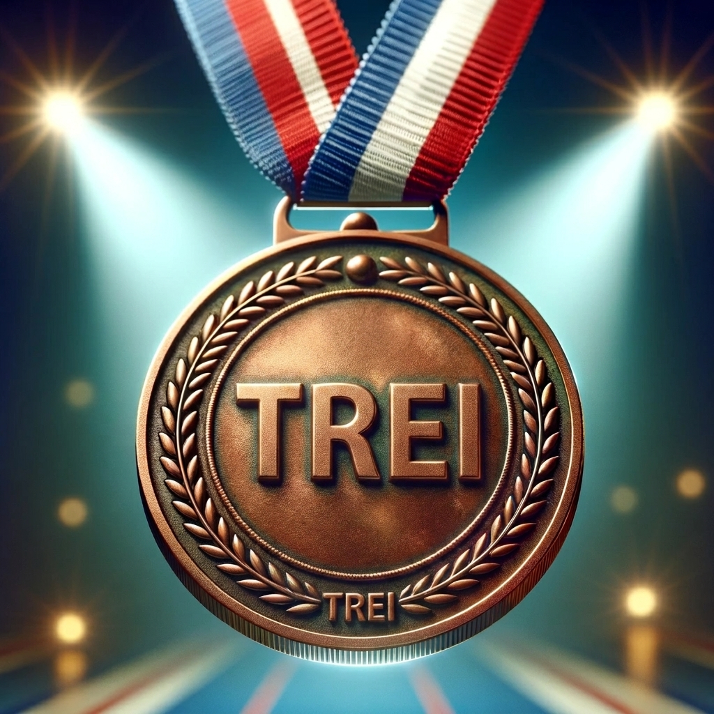 O imagine a unei medalii de bronz cu numărul 3