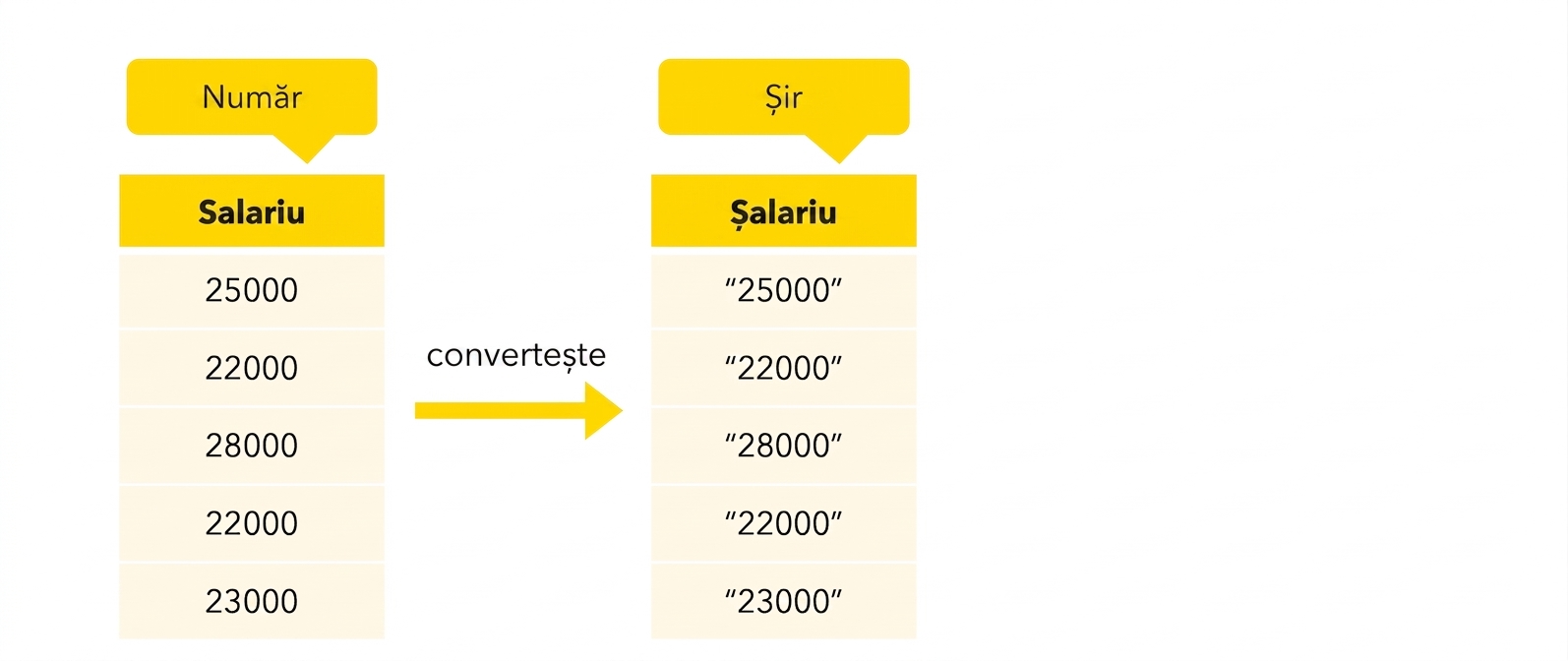 Coloană tip șir de caractere