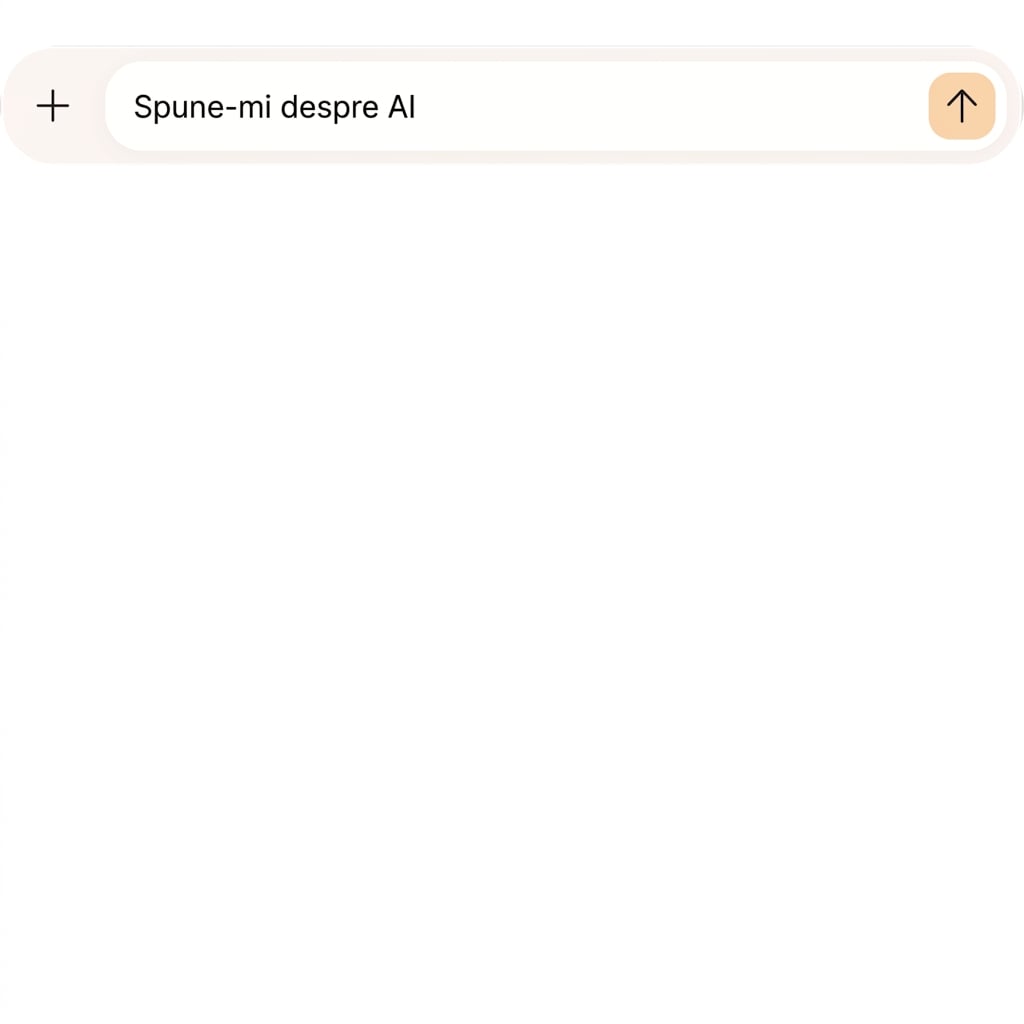 Un prompt care întreabă „Spune-mi despre IA"