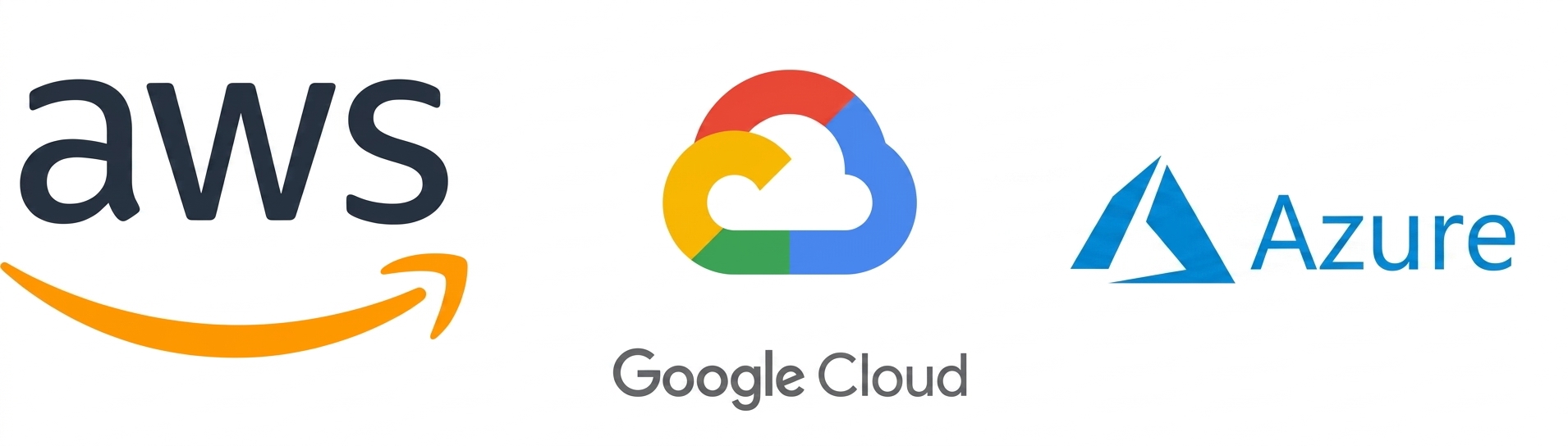 Logourile furnizorilor cloud AWS, GCP și Azure