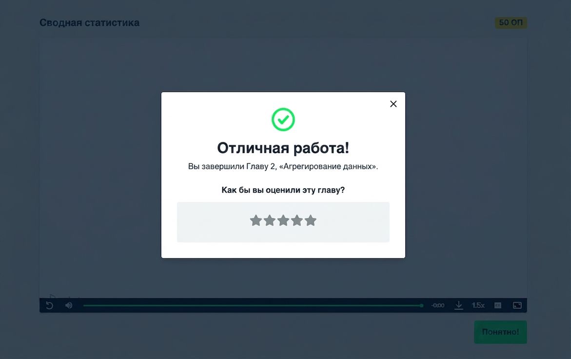 Рейтинг главы на DataCamp