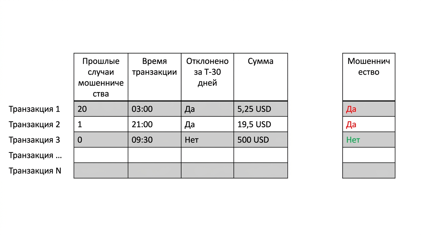 классификация — данные