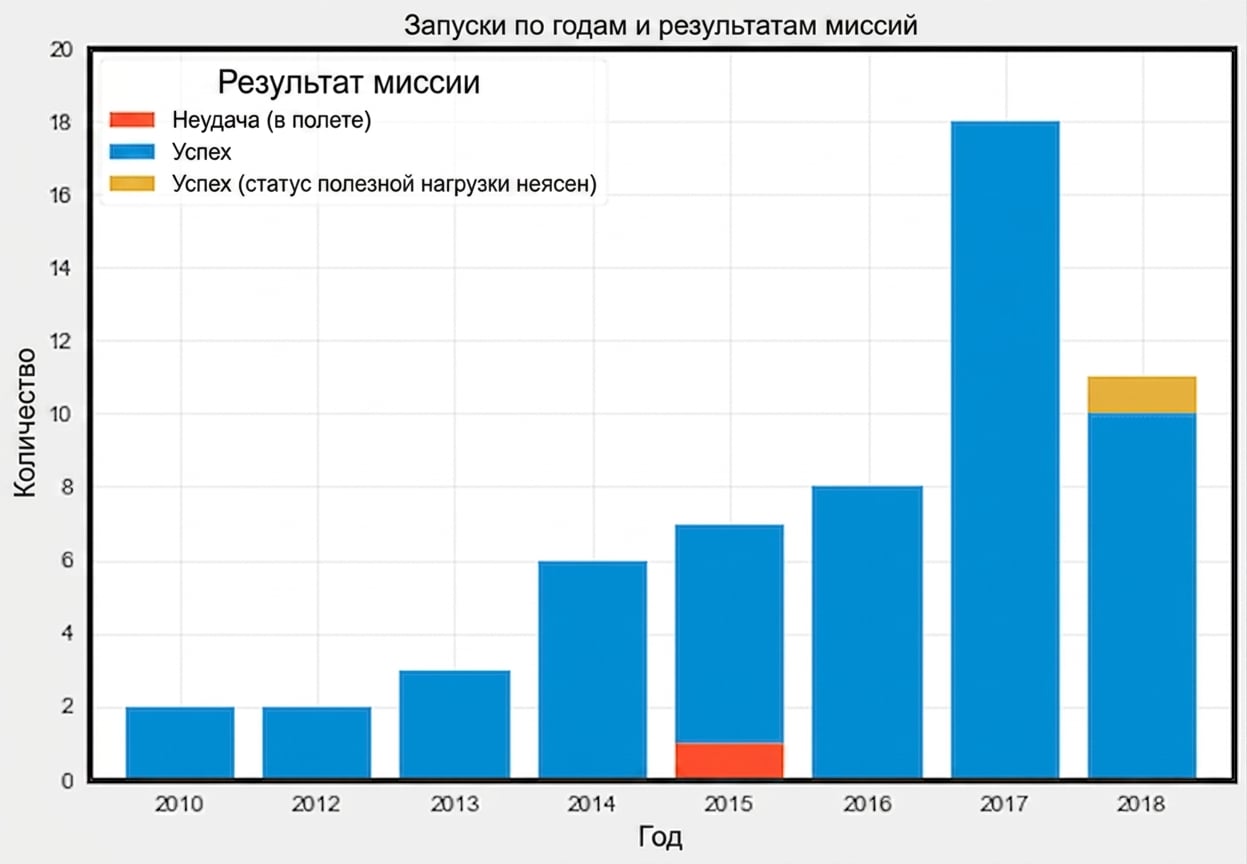 запуски SpaceX по результату миссии