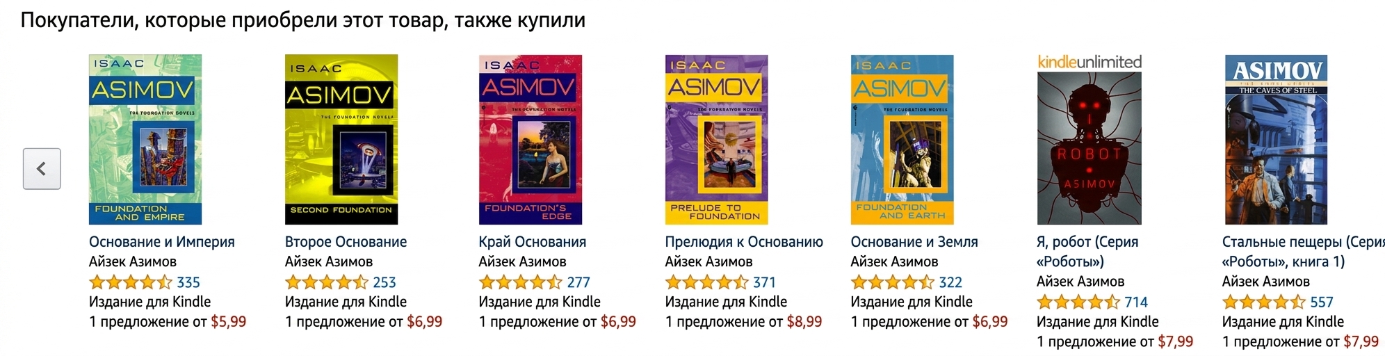 рекомендации Amazon