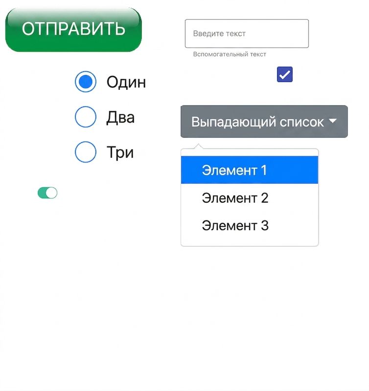 различные элементы графического интерфейса