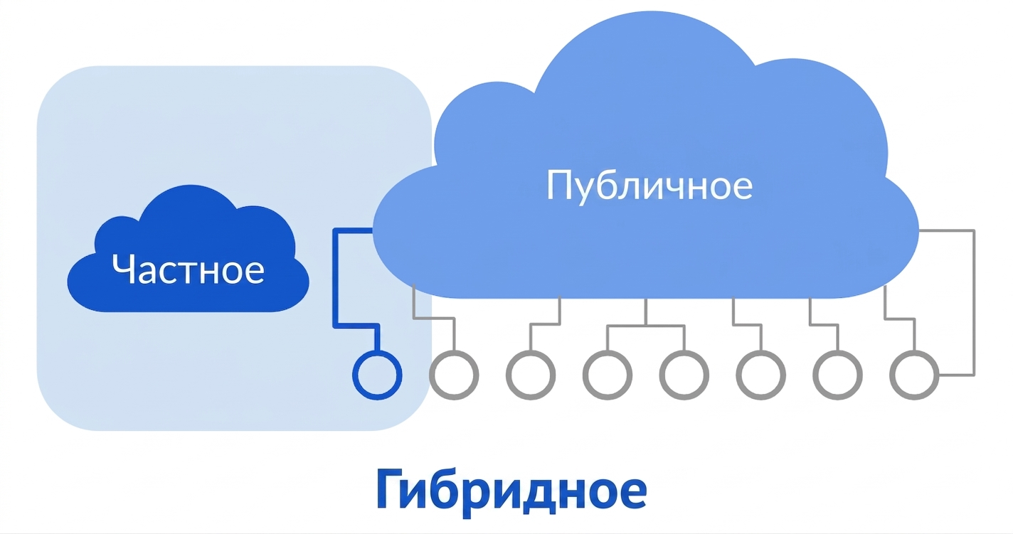 Иконка гибридного облака