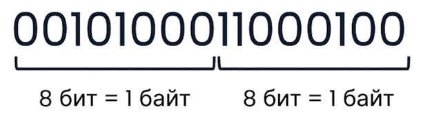 Изображение числа 10436 в двоичном виде