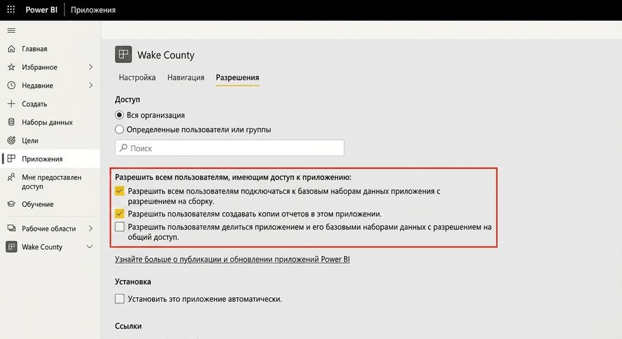 Предоставление доступа к приложению наделяет пользователей правами этого приложения.