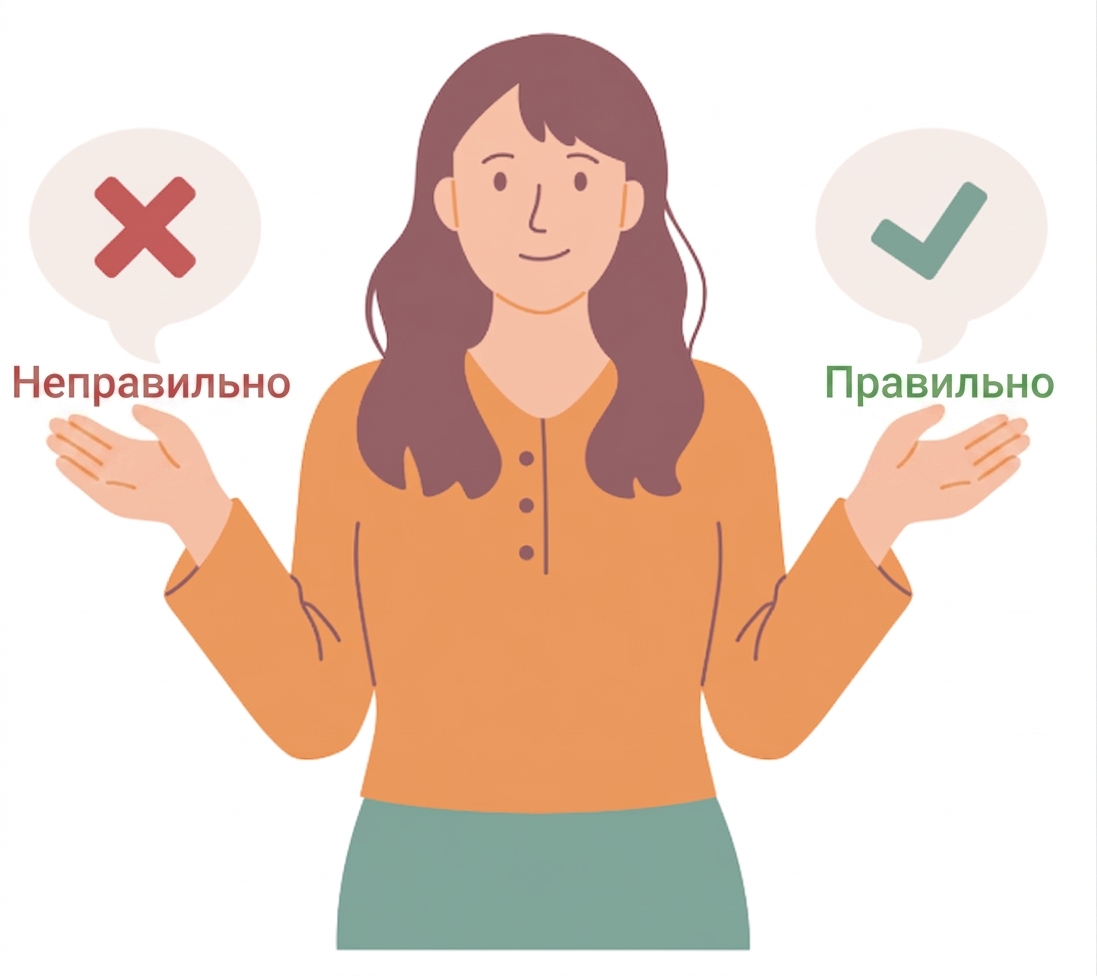 Человек выбирает между двумя вариантами